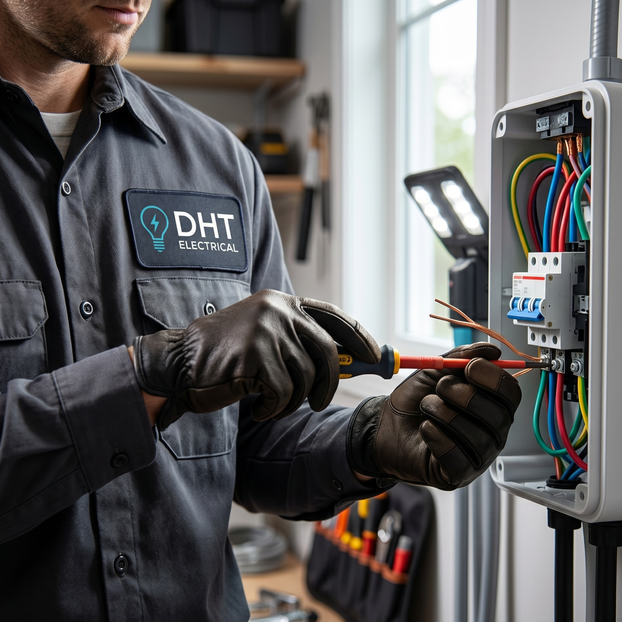 7kW EV charger installed on a Manchester brick wall